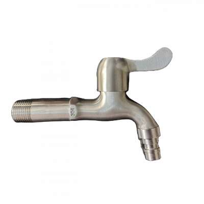 Mingchi High quality 304 stainless steel hose bibcock mixer tap basin faucet